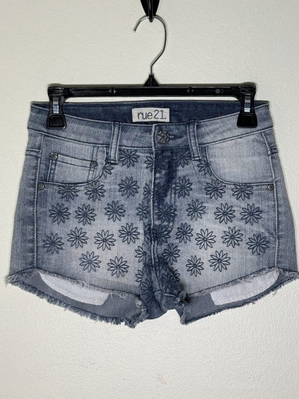 Rue 21 Floral Print Denim Shorts | Size 0